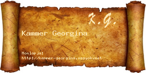 Kammer Georgina névjegykártya